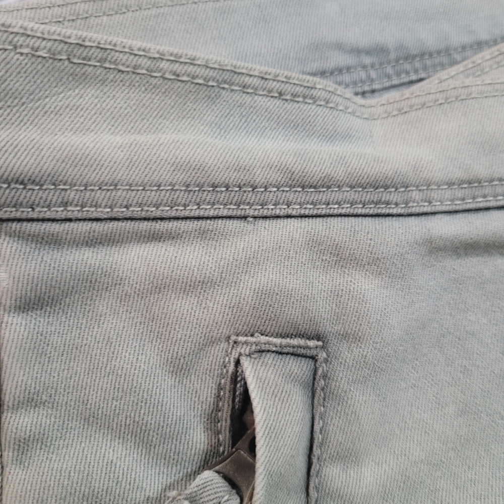 Cache Denim Distressed Vintage Ruffle Wrap Mini Skirt - Picture 8 of 11